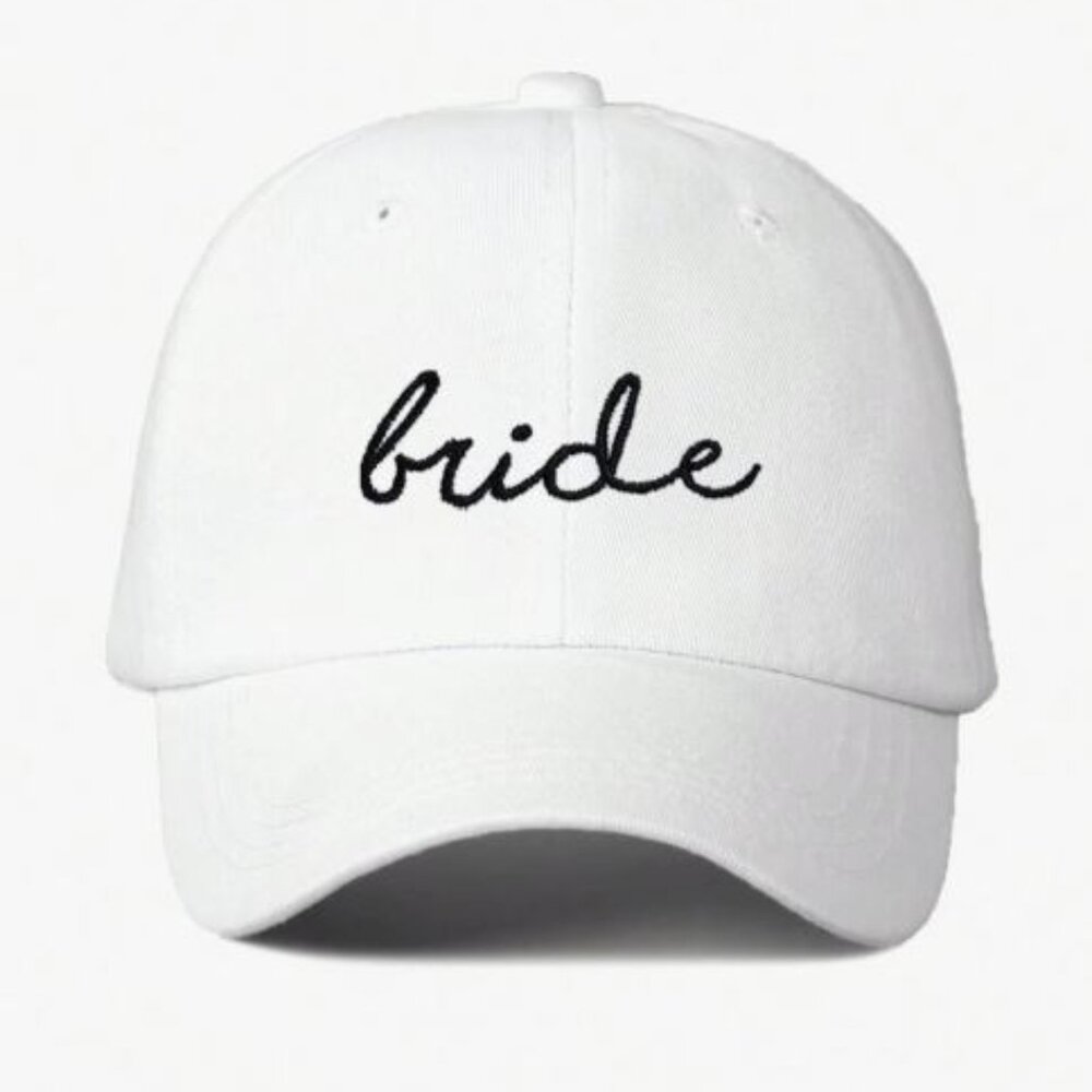 NWT, Women's Embroidered "Bride" Baseball Cap Hat